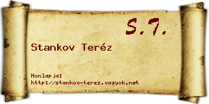 Stankov Teréz névjegykártya